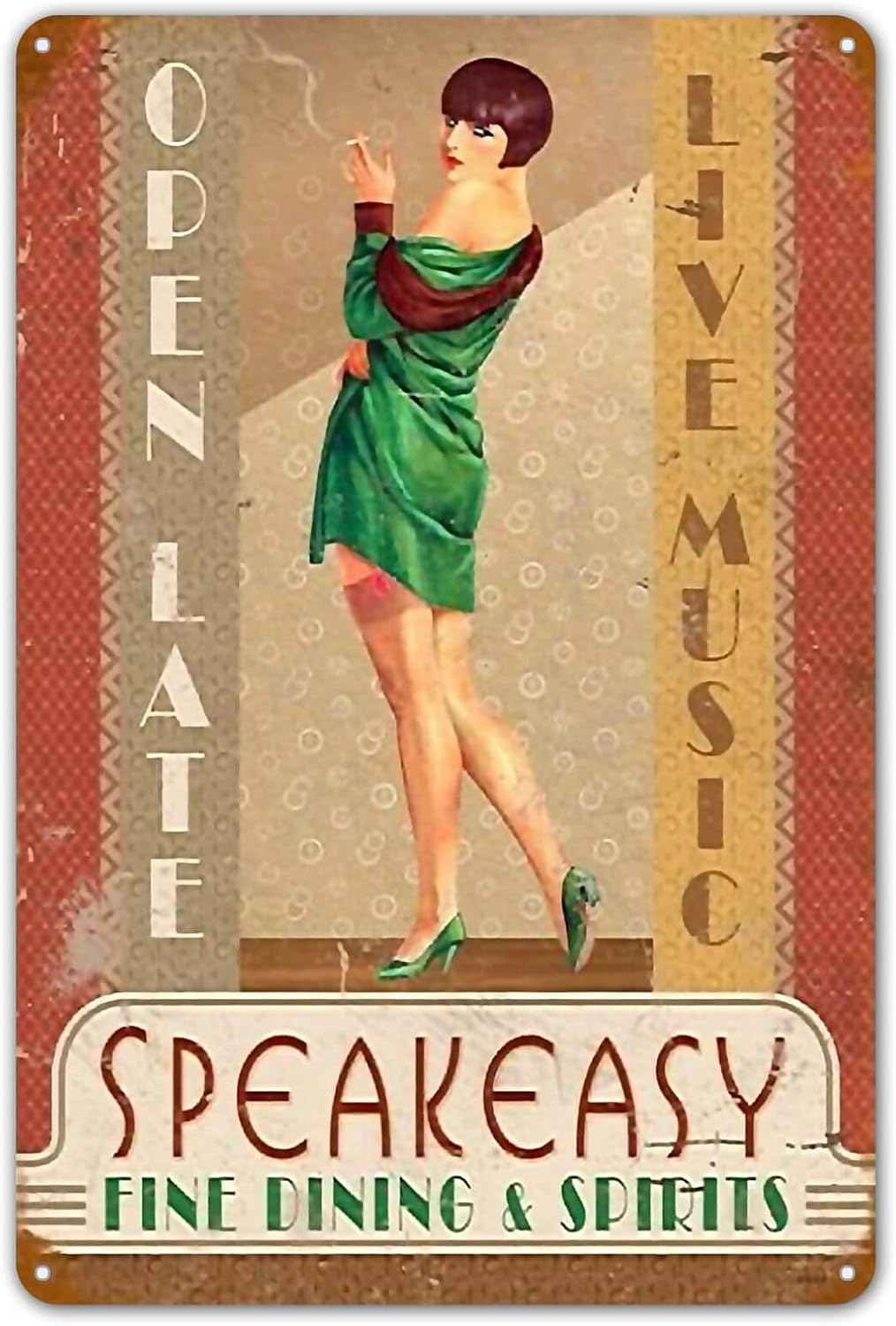 Home Decor Shop - Plaque murale décorative vintage en métal