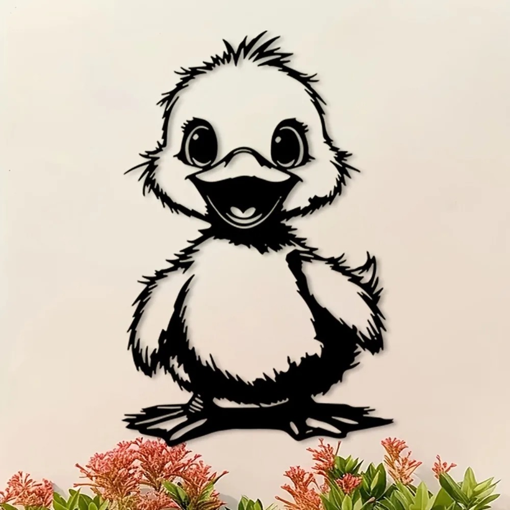 Home Decor Duck - Décoration murale en métal imprimé 2D