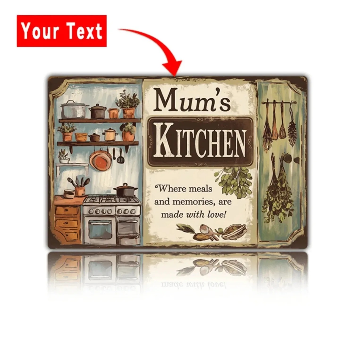 Home Decor Shop - Panneau mural en métal pour cuisine