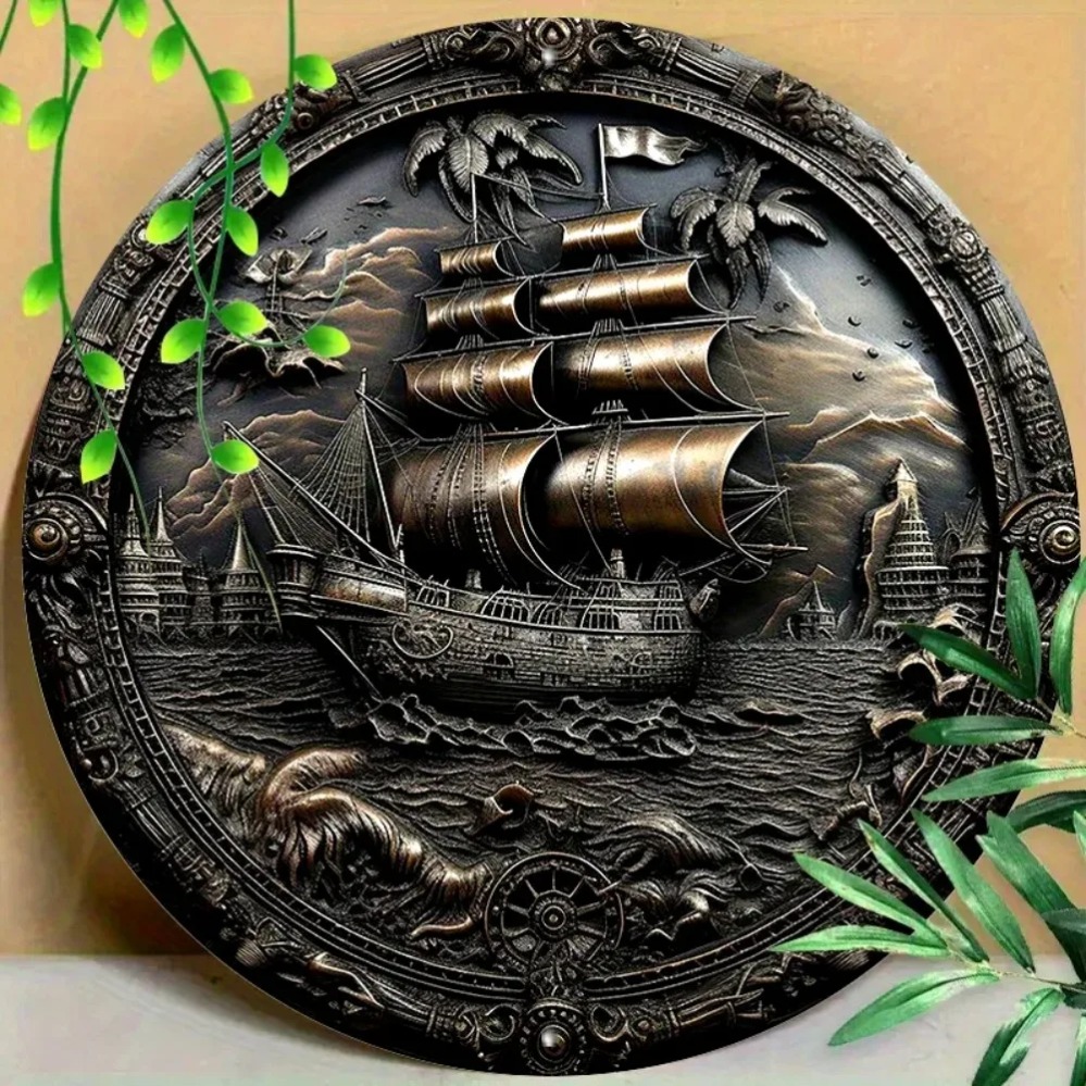 Home Decor Shop - Art mural en métal de bateau