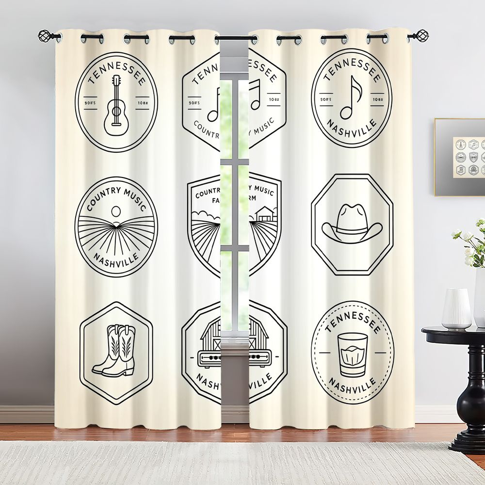 Home Decor White - Rideaux sur le thème de la