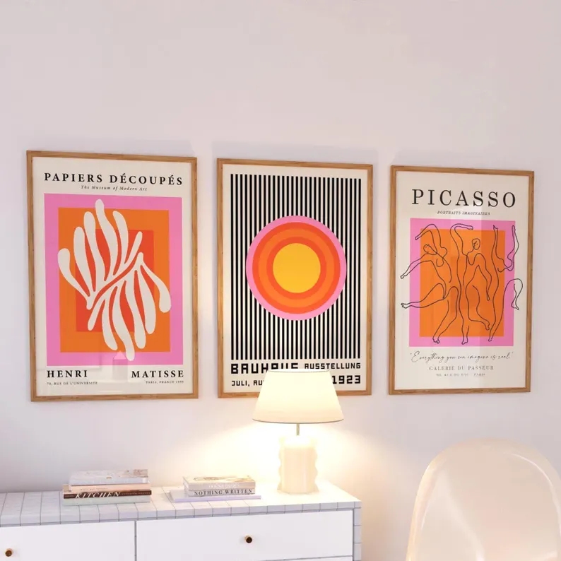 Home Decor Nepal - Lot de 3 tableaux muraux modernes