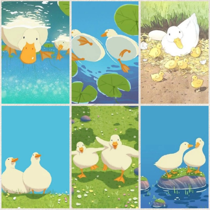 Home Decor Duck - Affiche murale en toile avec dessin