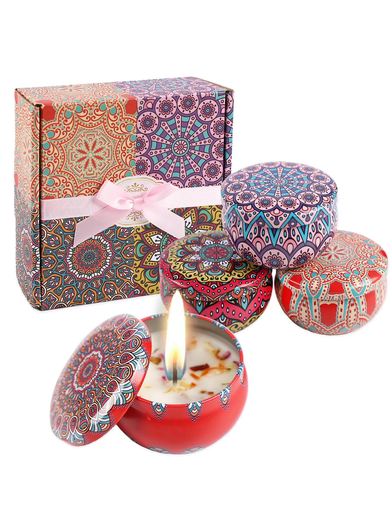 Scented Candle Set - Coffret cadeau parfumé ci-après les, motif