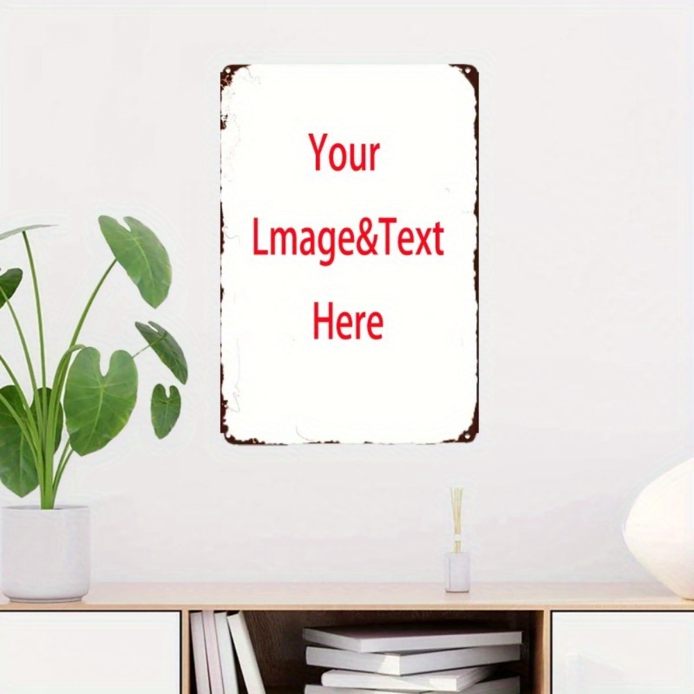 Home Decor White - Plaque en aluminium personnalisable, résistante à