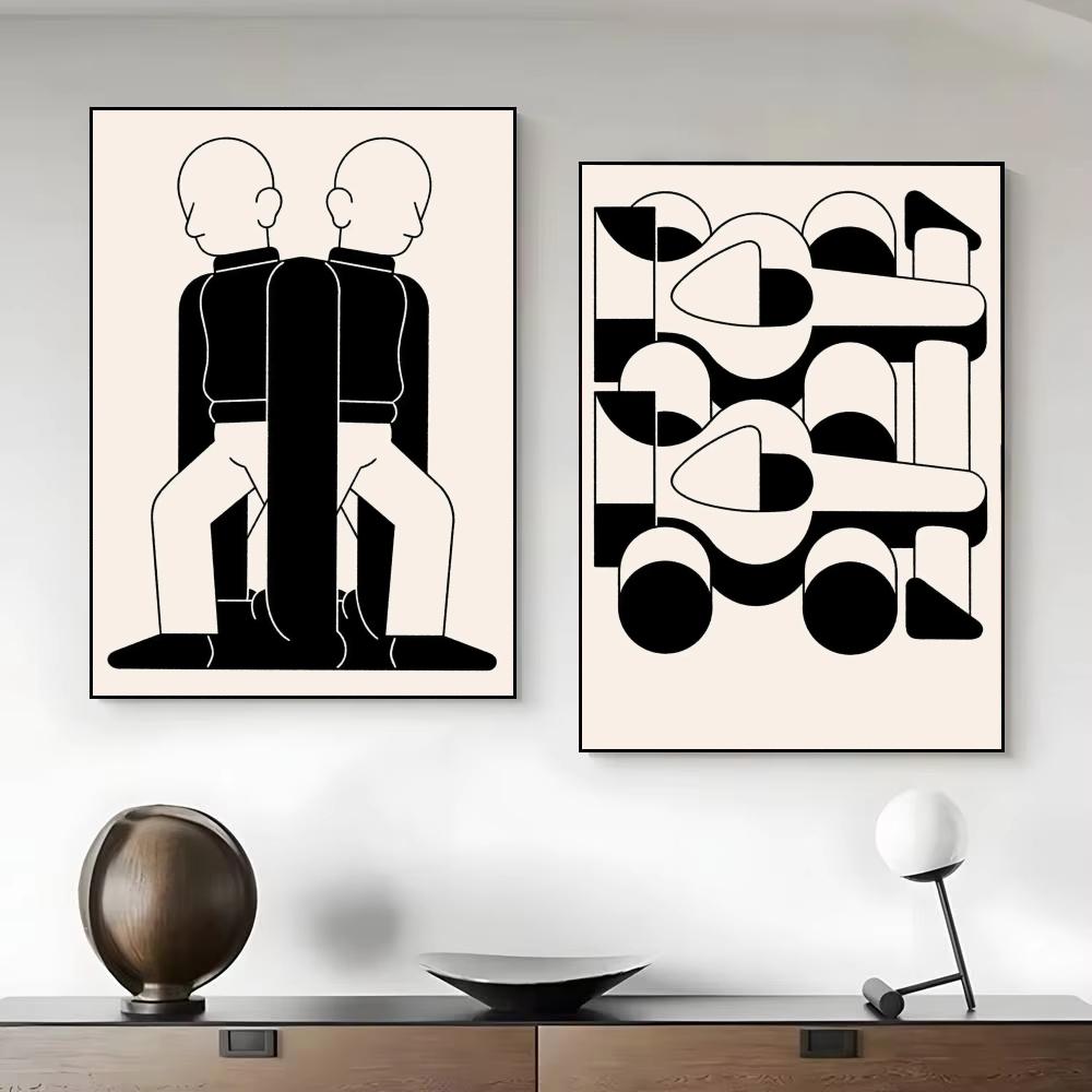 Home Decor Japandi Style - Affiche abstraite classique style Japandi Matto