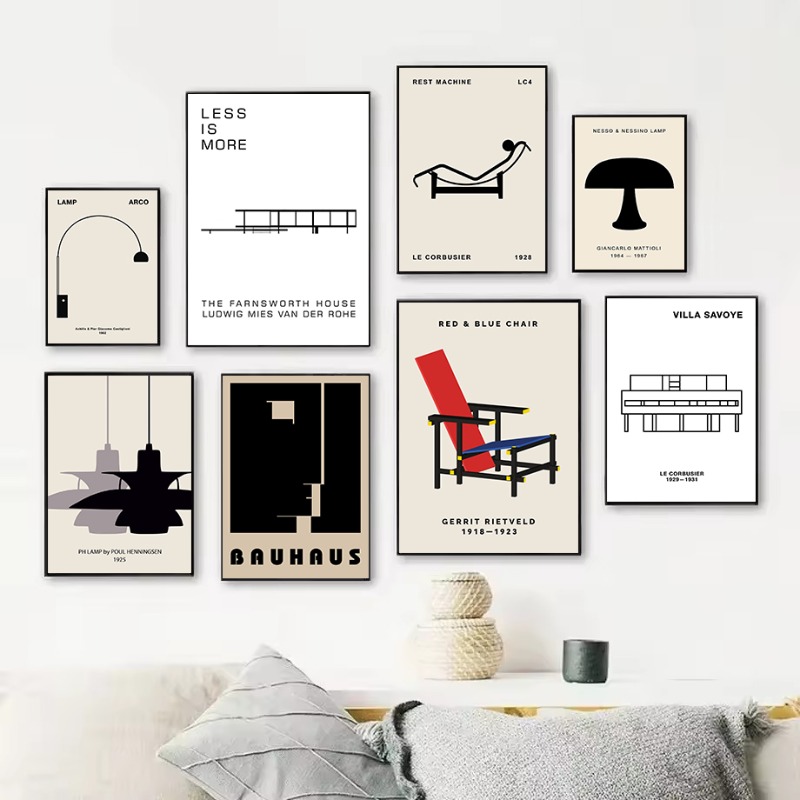 Home Decor Interior - Affiche classique de l'architecture abstraite de
