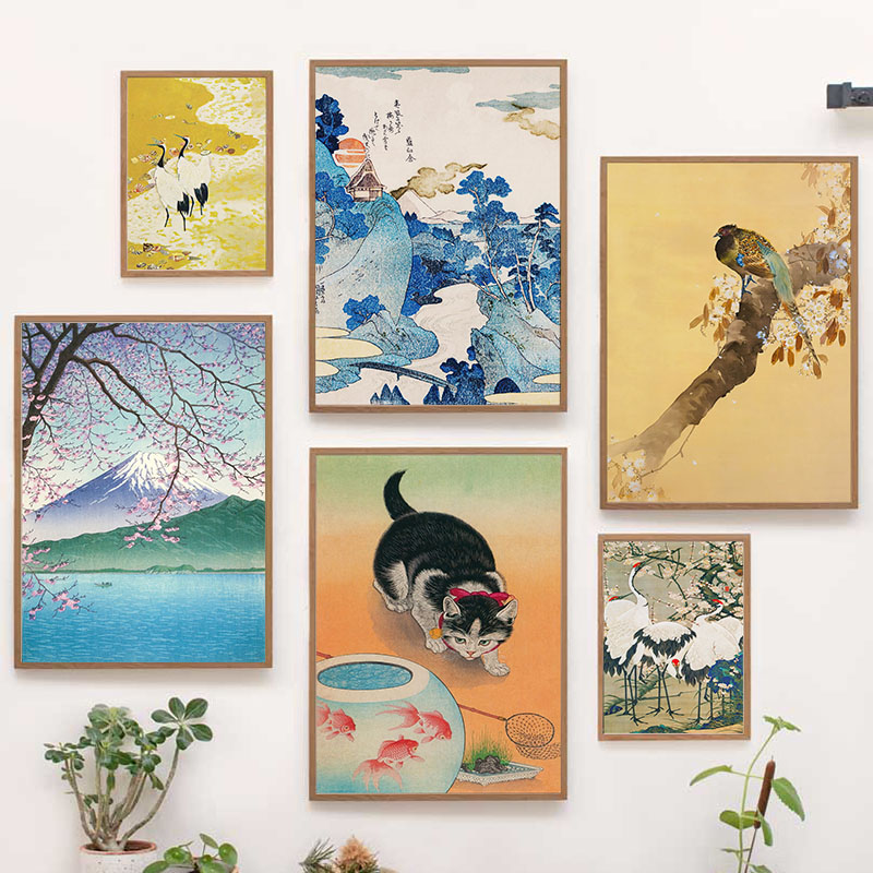 Home Decor Interior - Peinture sur toile japonaise Katsushika Hokusai,