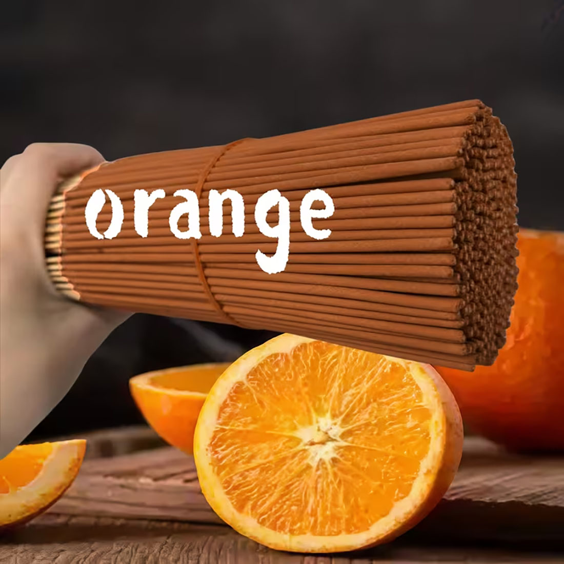 Scented Candle Set - Les bâtons d'encens orange naturel sont