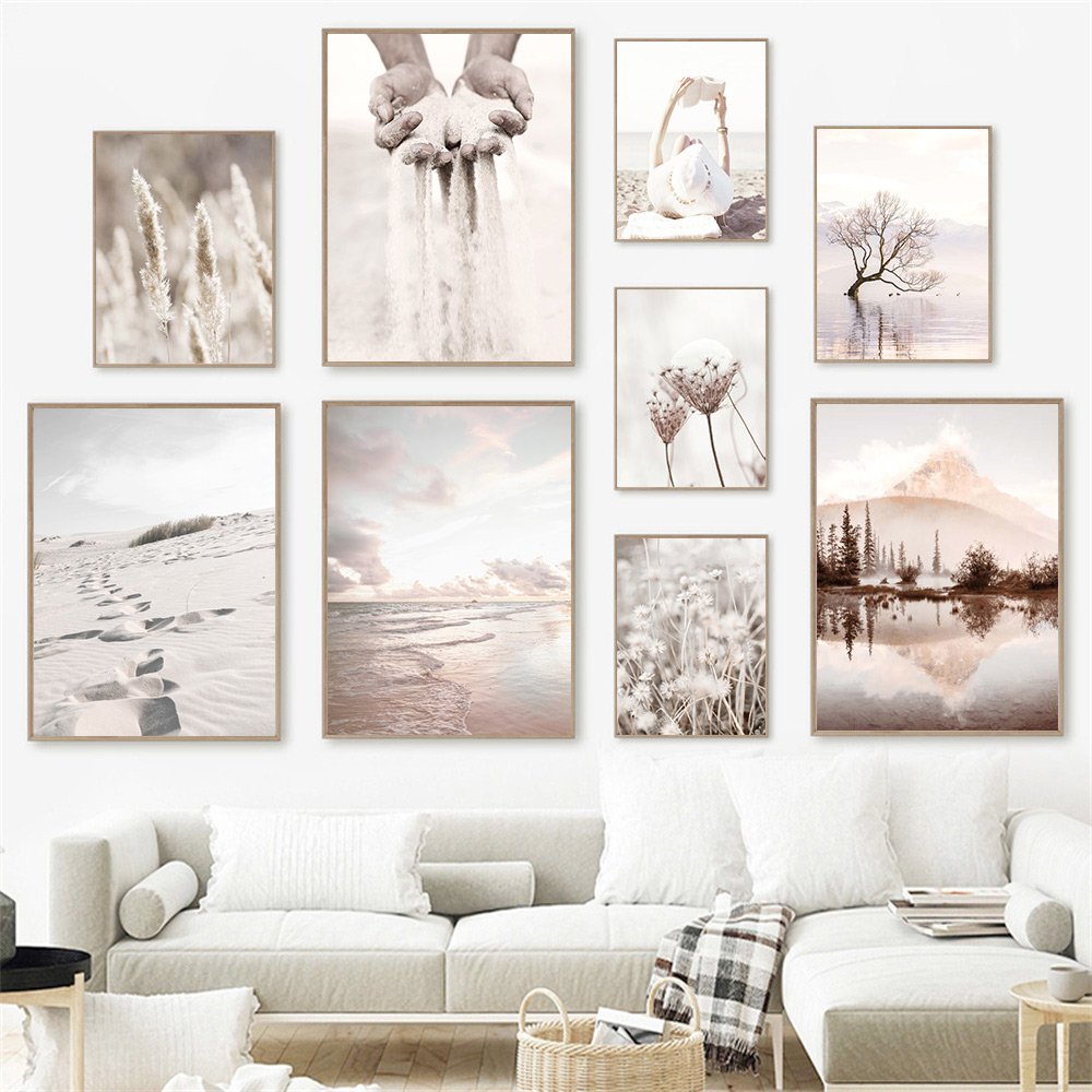 Sand Art Picture - Peinture sur toile de paysage nordique