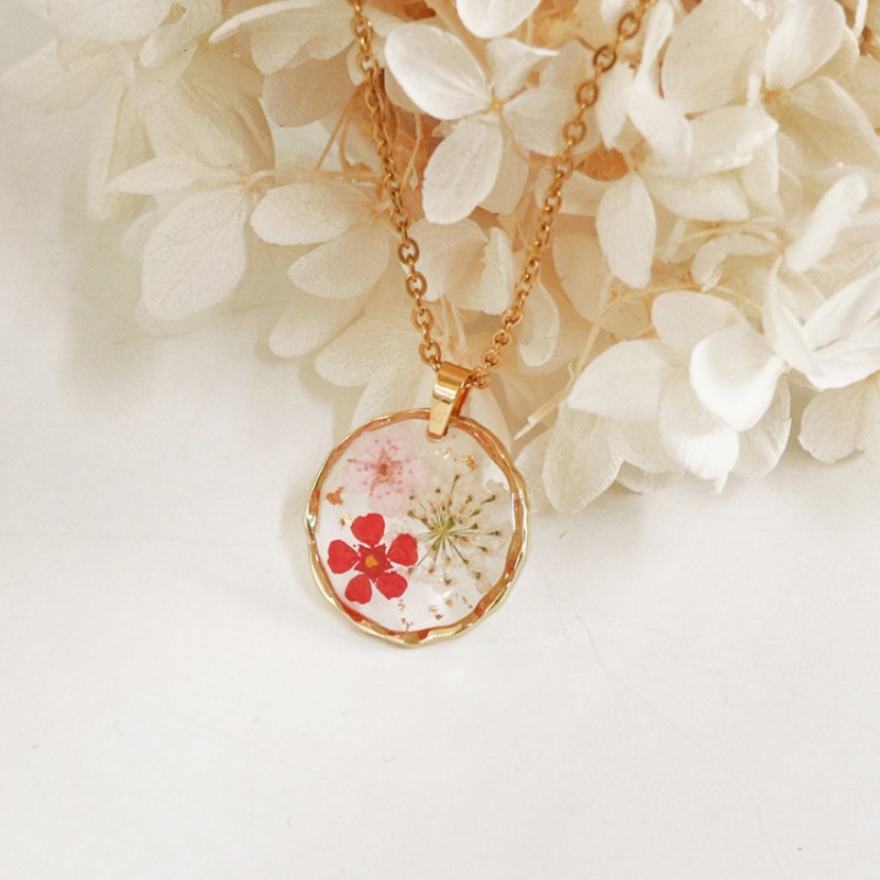 Collier avec pendentif en fleu - Dried Flower Bouquet avis et prix