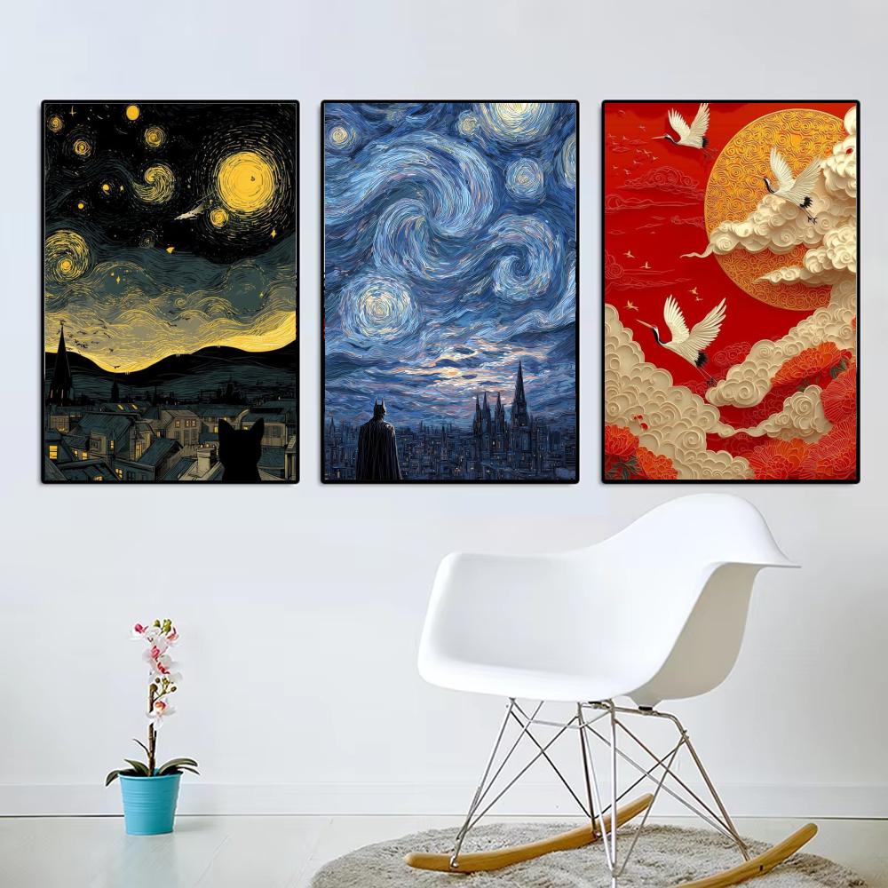Affiche de paysage peint à l'h - Home Decor Japandi Style avis et prix