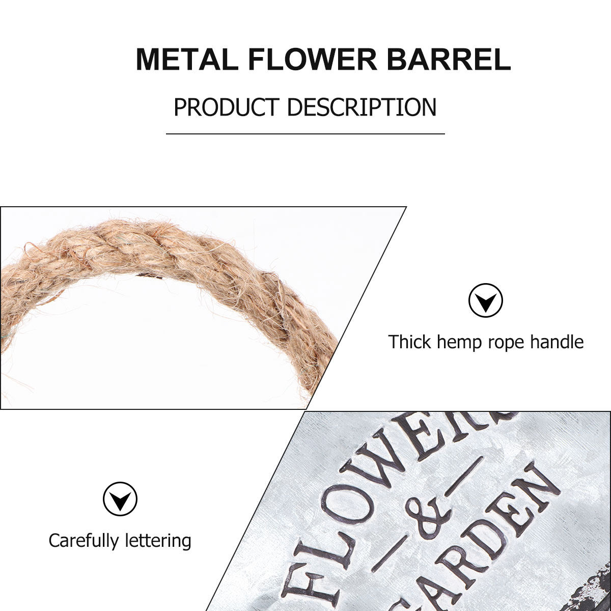 Seau à fleurs en corde de fer  - Home Decor Shop avis et prix