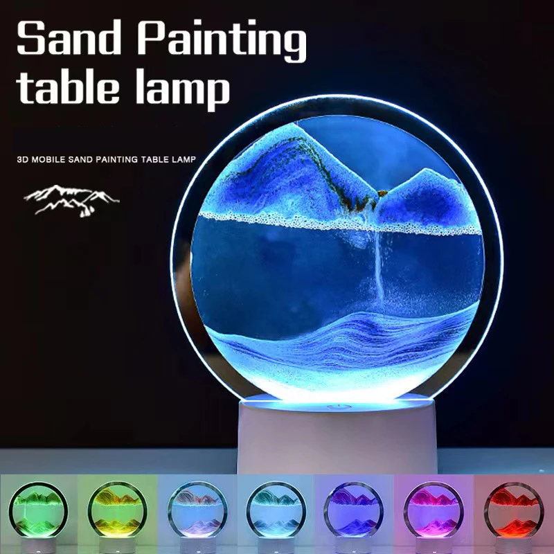 Lampe LED 3D Paysage Sable 16  - Sand Art Picture avis et prix