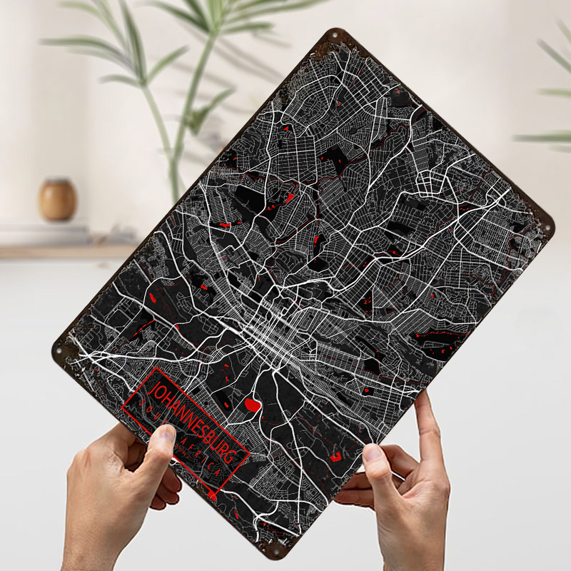 Carte de la ville de Johannesb - Home Decor Johannesburg avis et prix