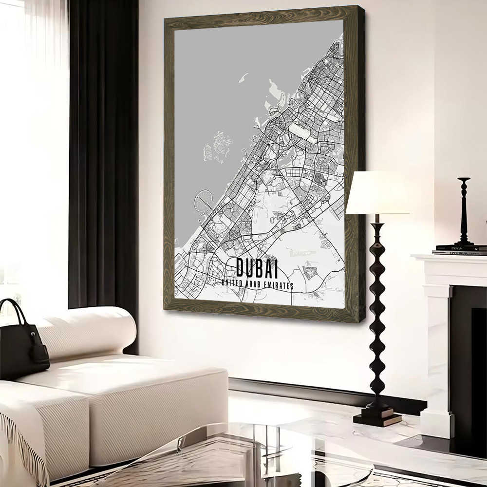 Affiche de la carte de la vill - Home Decor Uae avis et prix