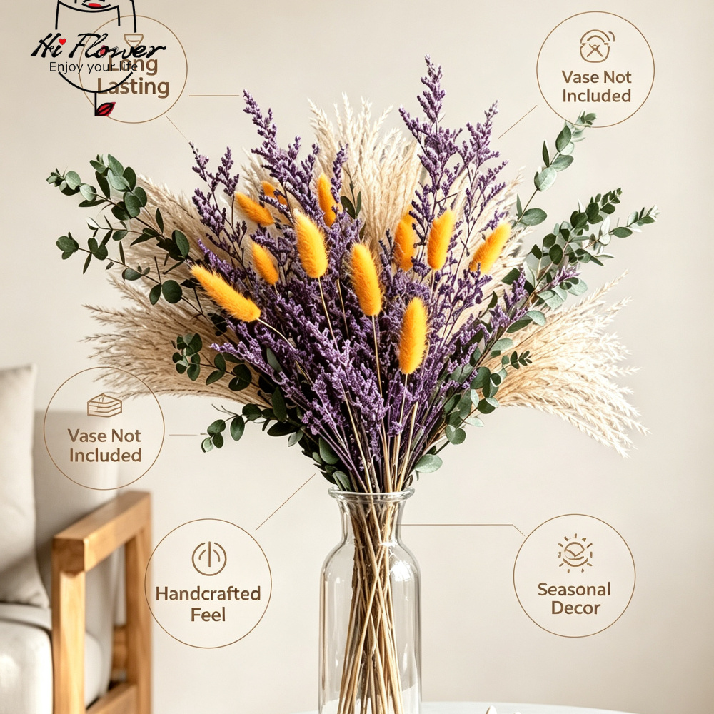 Bouquet de fleurs séchées natu - Dried Flower Bouquet avis et prix