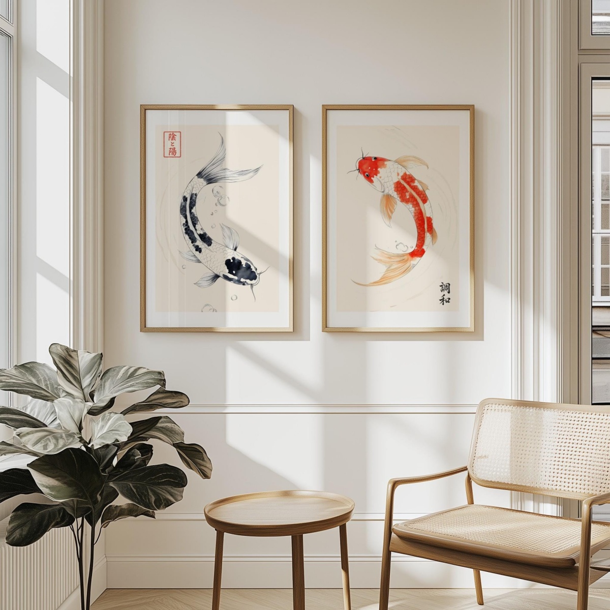 Lot de 2 affiches sur toile Po - Home Decor Japandi Style avis et prix