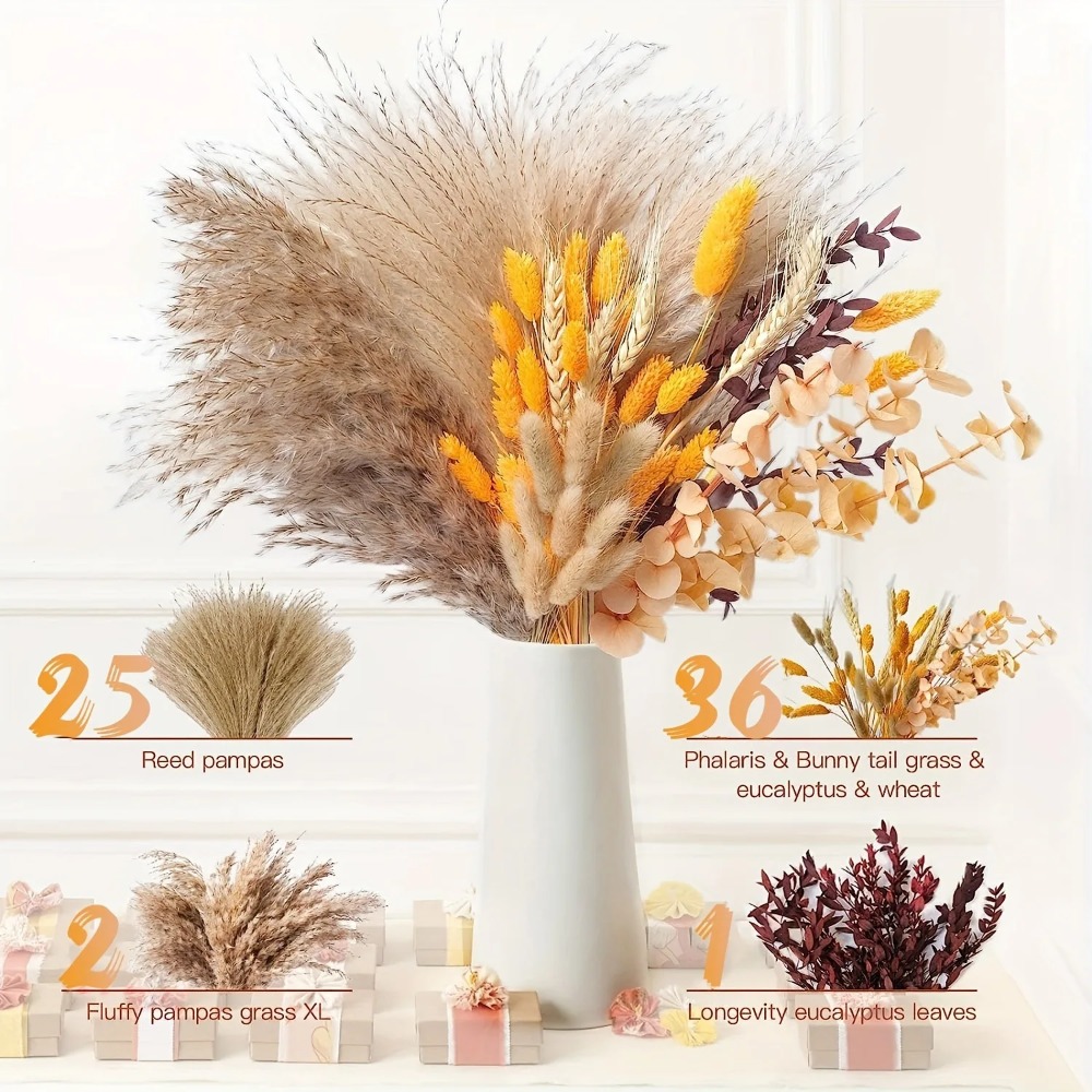 Bouquet de fleurs séchées natu - Dried Flower Bouquet avis et prix
