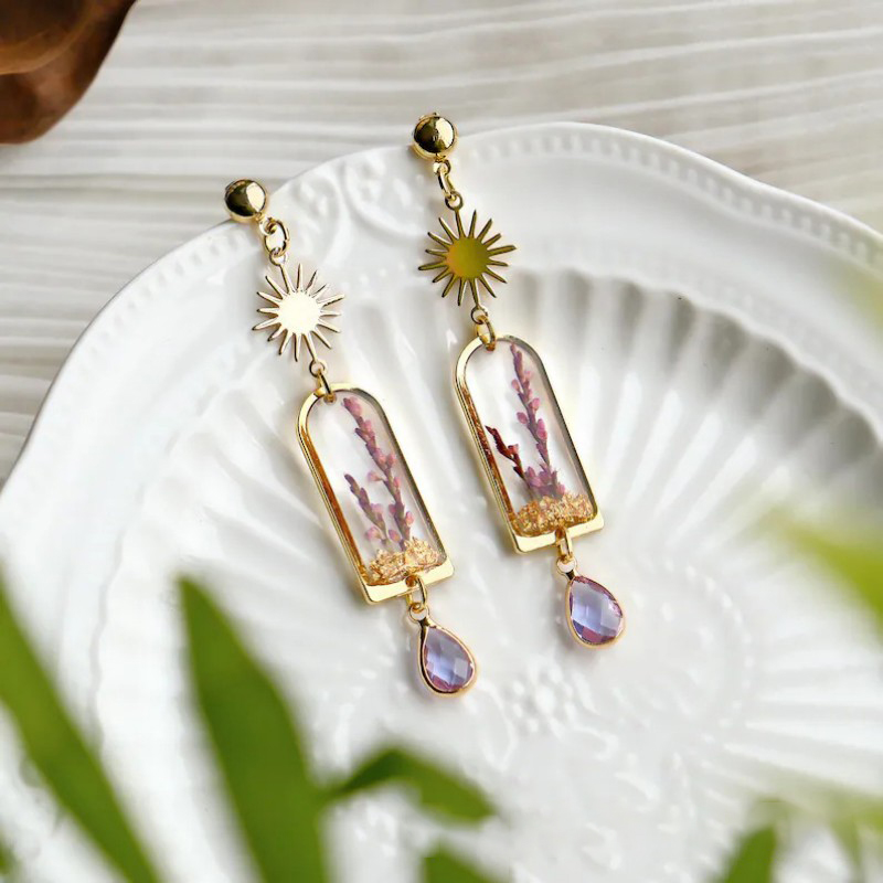 Boucles d'oreilles uniques en  - Dried Flower Bouquet avis et prix