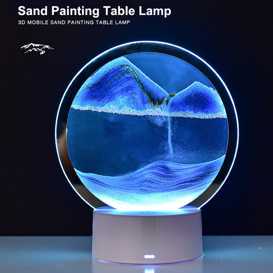 Lampe de sable 3D à LED 16 cou - Sand Art Picture avis et prix