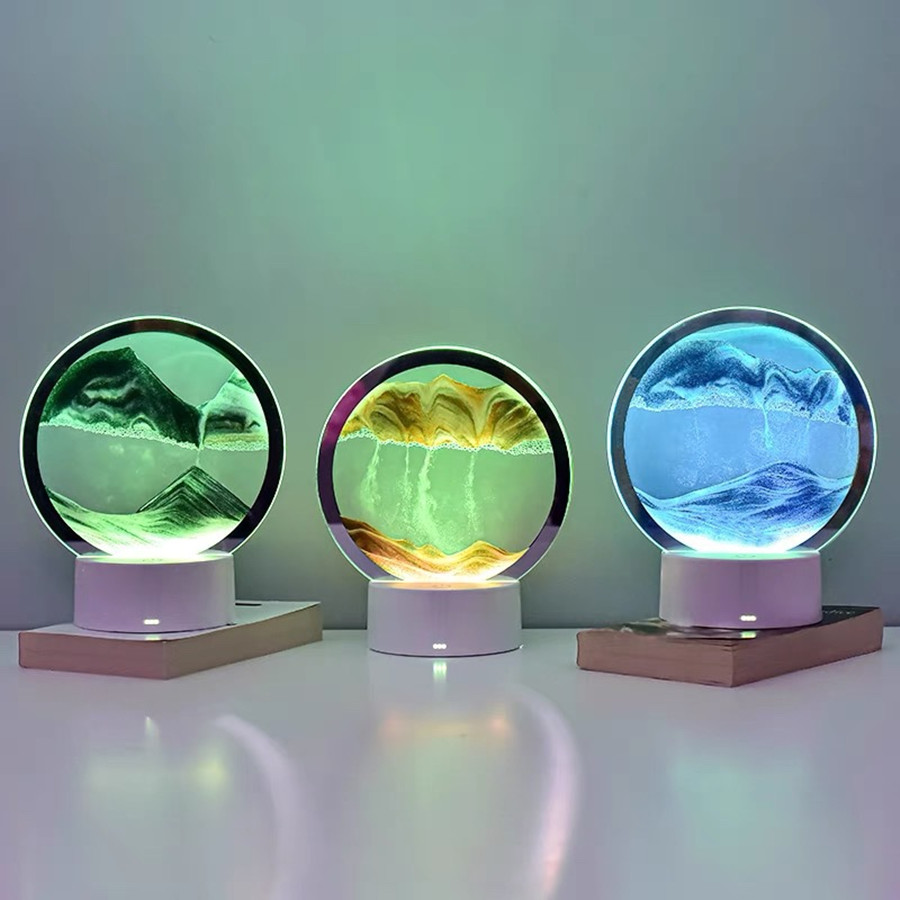 Lampe de sable 3D à LED 16 cou - Sand Art Picture avis et prix