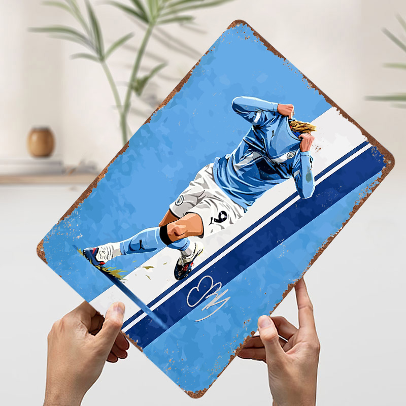 Affiche de football Haaland9 a - Home Decor Vector avis et prix