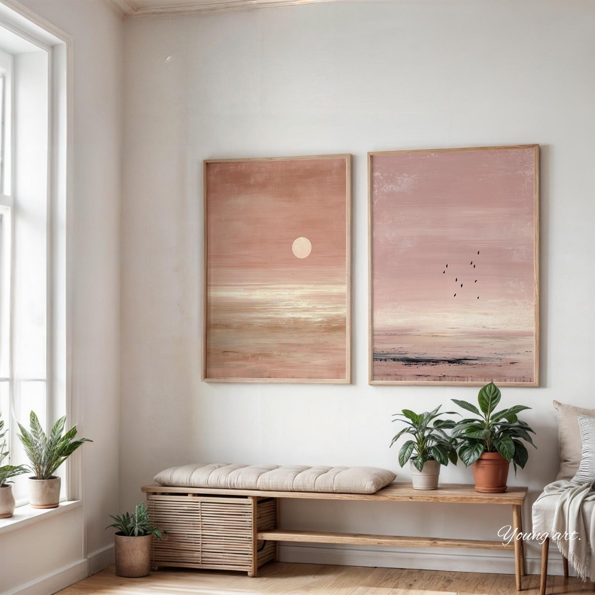 Lot de 2 impressions sur toile - Home Decor Japandi Style avis et prix