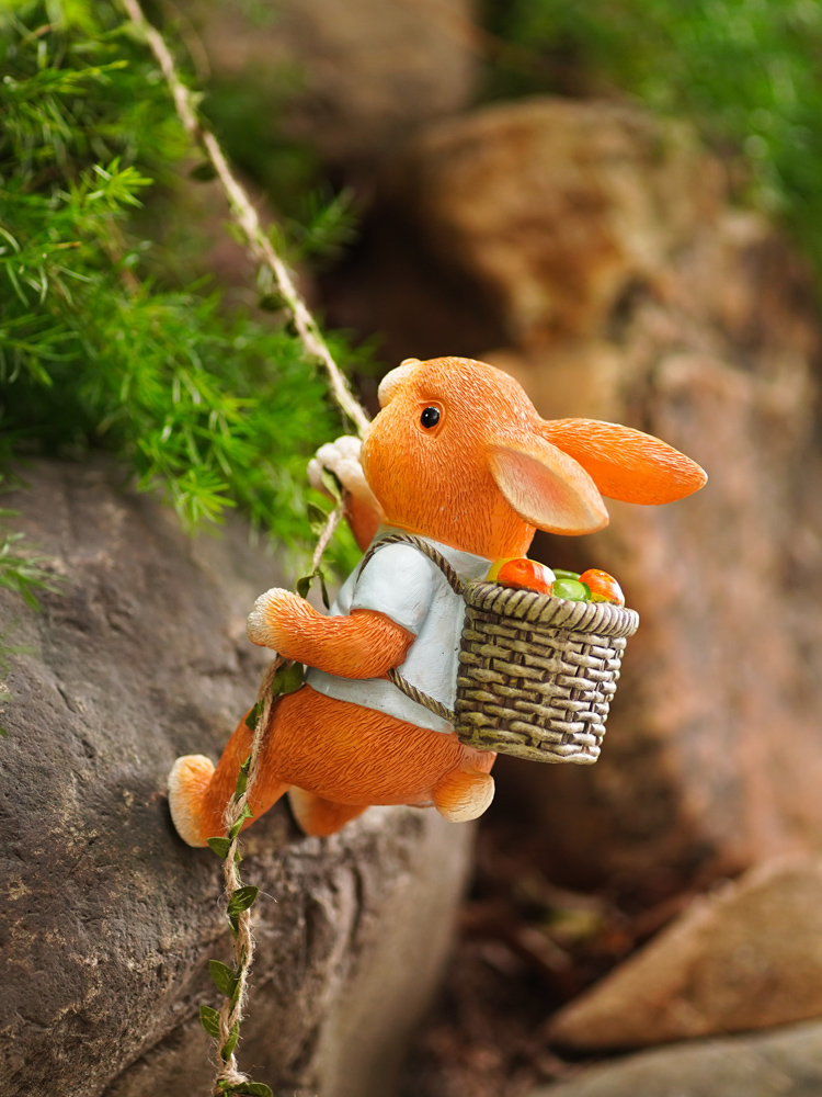 Statue de lapin en résine port - Home Decor Duck avis et prix