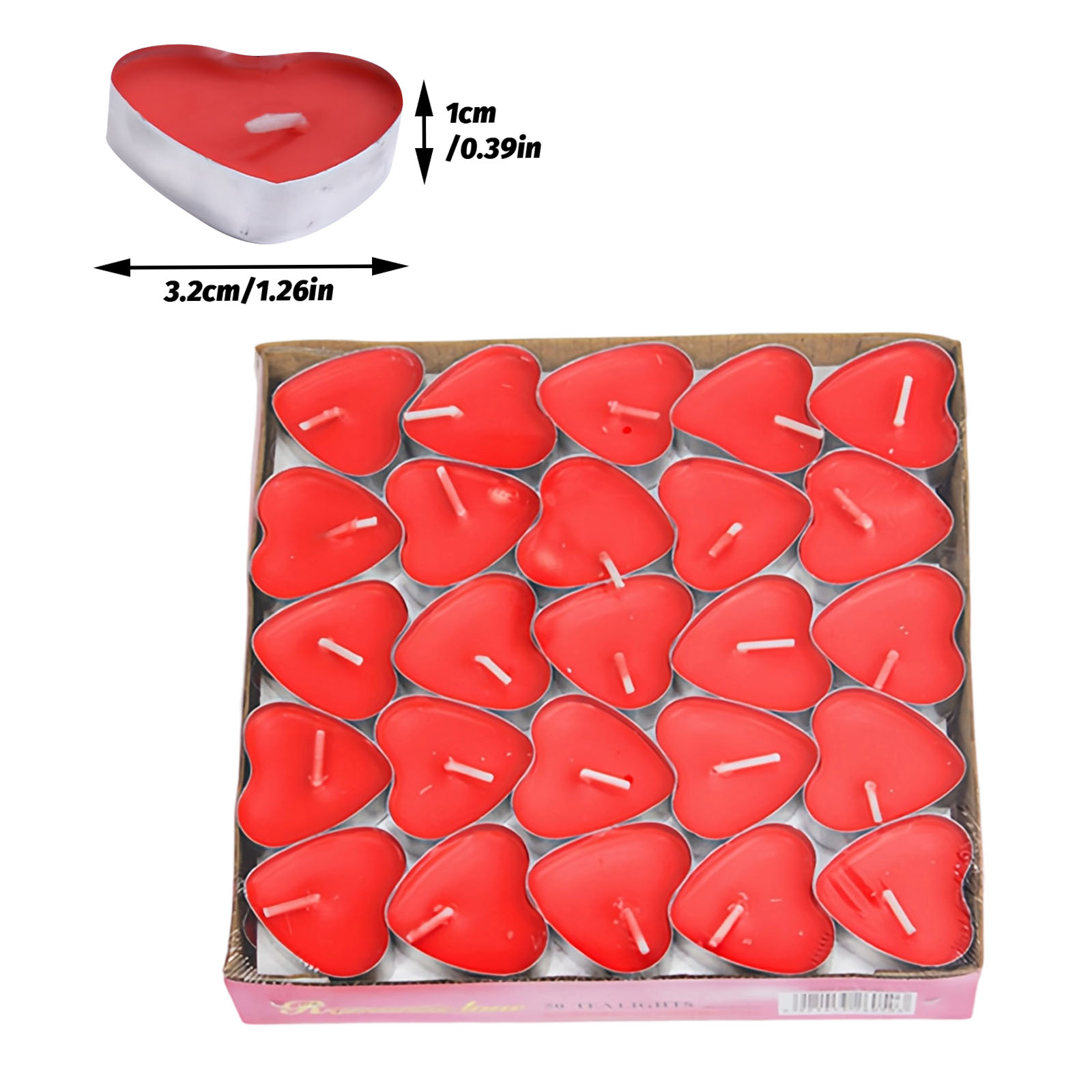 Bougies en forme de cœur, 50 p - Scented Candle Set avis et prix