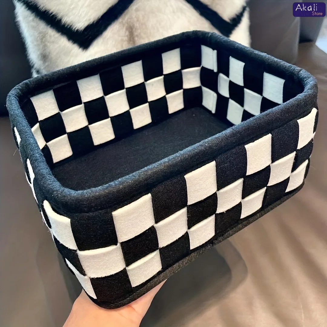 Panier de rangement à carreaux - Home Decor White avis et prix