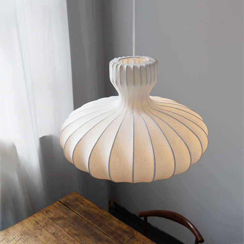 Luminaire suspendu en soie bla - Home Decor Japandi Style avis et prix