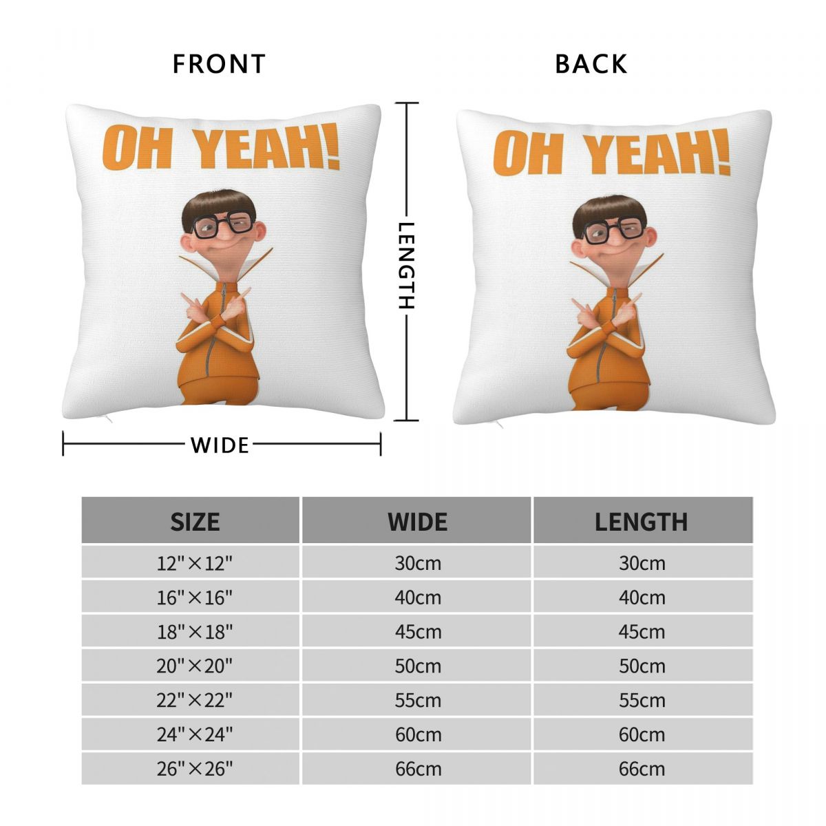 Oh ouais taie d'oreiller carré - Home Decor Vector avis et prix