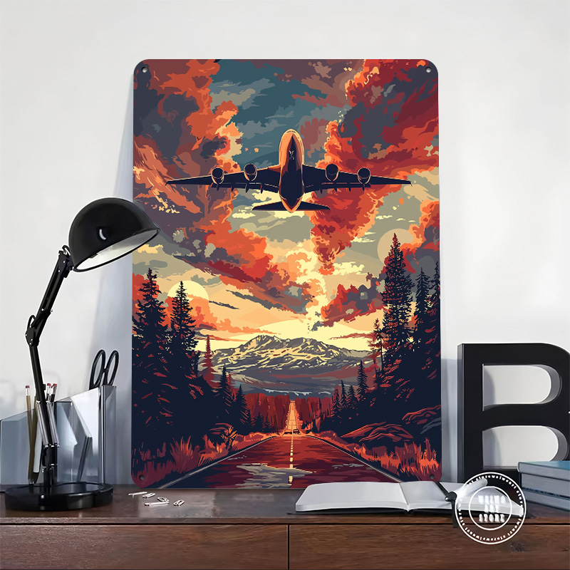 Affiche Métallique A380 Plane  - Home Decor Vector avis et prix