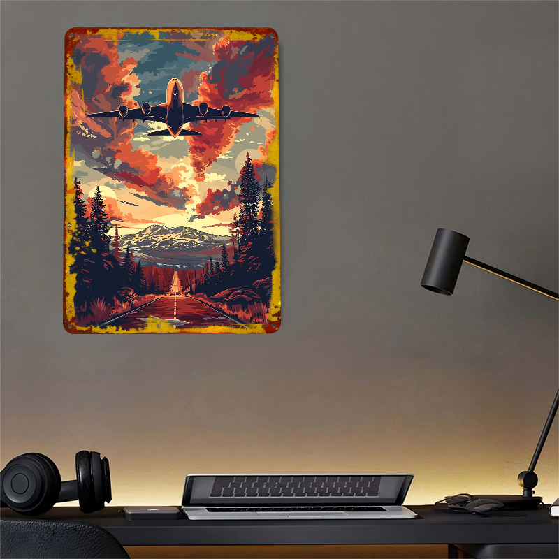 Affiche Métallique A380 Plane  - Home Decor Vector avis et prix